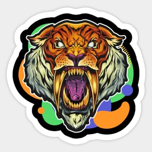 Saber Toothed Tiger Sticker